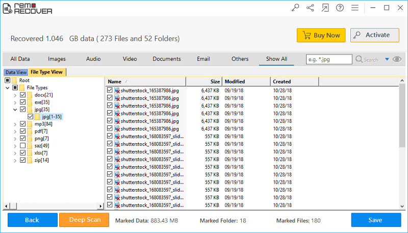 Windows File Recovery - File Type View Recovered Files