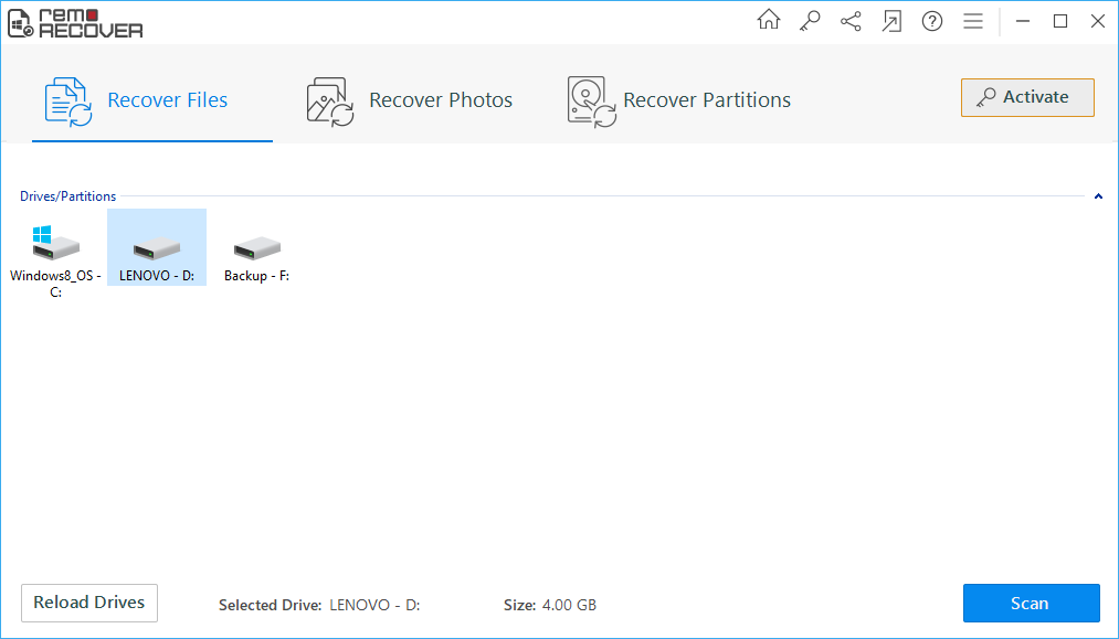 Windows File Recovery - Select Recovery Mode